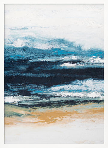 Abstract Ocean Layers | Poster - White Frame Interior