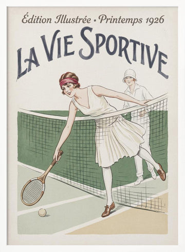 1920s Tennis Fashion | Poster - White Frame Interior