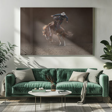 Bucking Rodeo Cowboy | Poster - Room Interior 1