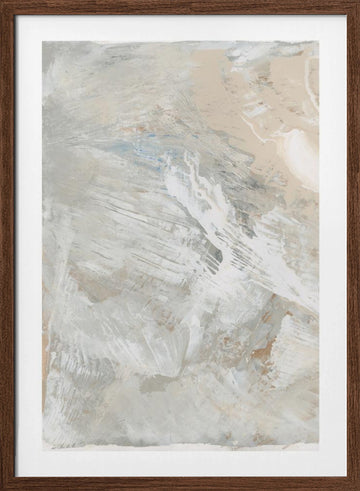Subtle Flowing Abstract | Poster - Walnut Frame Interior
