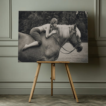 Vintage Equestrian Portrait | Canvas - Room Interior 1