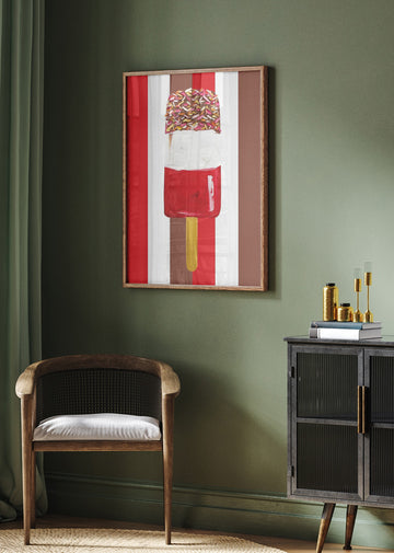 Layered Popsicle With Sprinkles | Poster - Room Interior 2