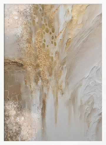 Sparkling Gold Abstract | Poster - White Frame Interior