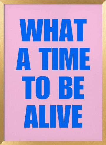 What A Time Alive | Poster - Gold Frame Interior