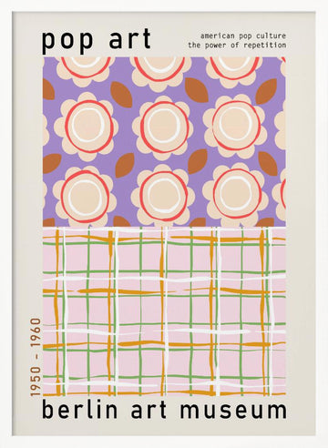 Retro Pop Art Patterns | Poster - White Frame Interior