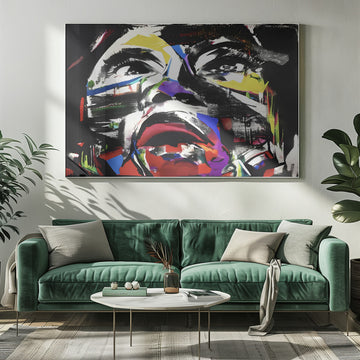Vibrant Pop Art Portrait | Poster - Room Interior 1