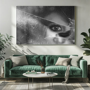 Eye Through Broken Glass | Poster - Room Interior 1