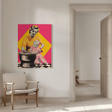 Retro Kitchen Motherhood | Canvas - Room Interior 1