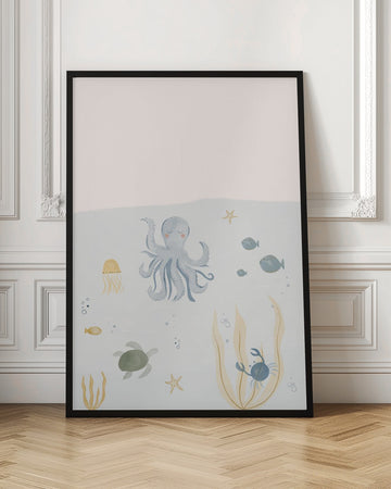Gentle Ocean Friends | Poster - Room Interior 1