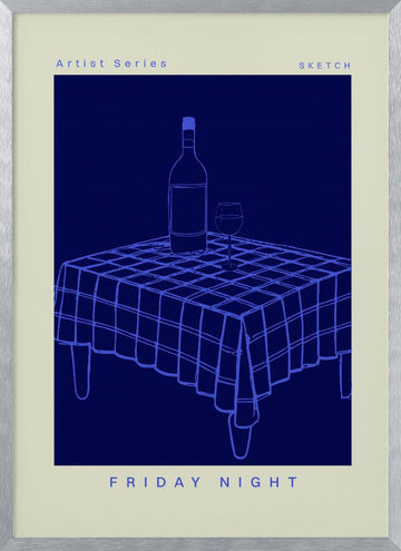 Fridaynight | Poster - Silver Frame Interior
