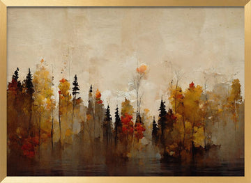 Whispering Trees | Poster - Gold Frame Interior