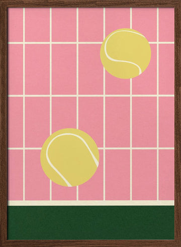 Tennis Kitchen | Poster - Walnut Frame Interior