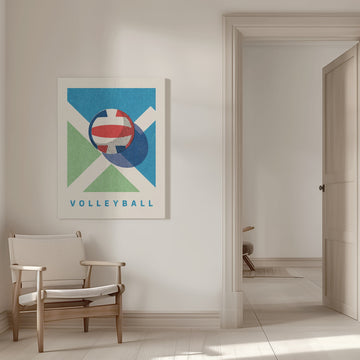 Retro Volleyball Game | Canvas - Room Interior 1