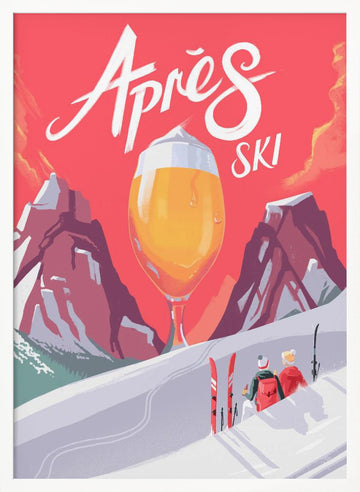Retro Après Ski Celebration | Poster - White Frame Interior