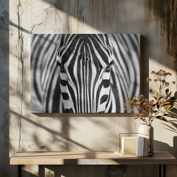 Intense Zebra Eyes | Canvas - Room Interior 2