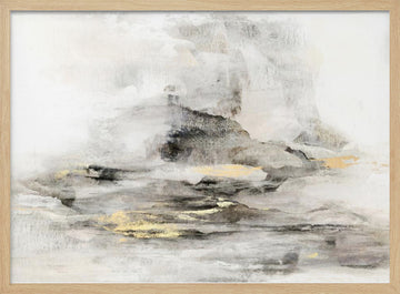 Abstract Gold Landscape | Poster - Wood Frame Interior