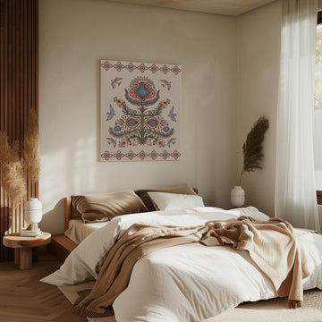 Tree of Life - Ukrainian Folktale Art | Canvas - Room Interior 2
