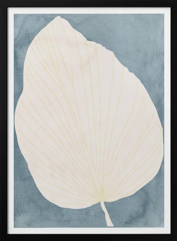 Calm Botanical Leaf | Poster - Black Frame Interior