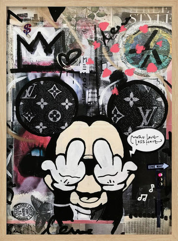 Rebellious Cartoon Attitude | Poster - Wood Frame Interior