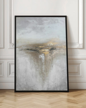 Golden Horizon Abstract | Poster - Room Interior 1