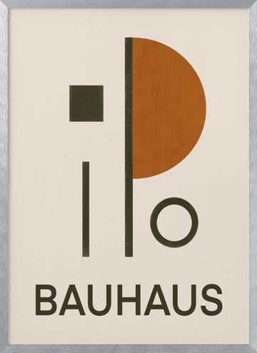 Bauhaus Geometric Shapes | Poster - Silver Frame Interior