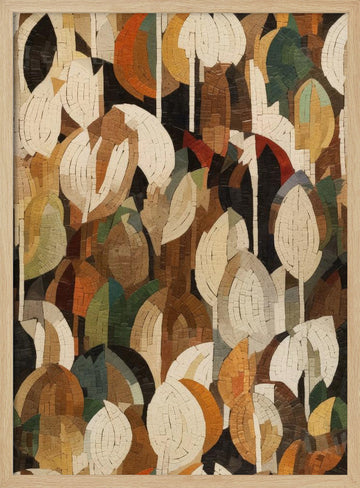 Mosaic Forest Vibrance | Poster - Wood Frame Interior