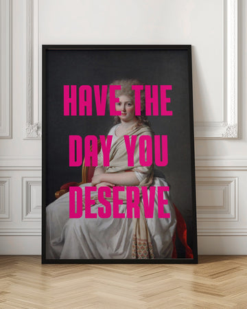 Sassy Pink Text Portrait | Poster - Room Interior 1