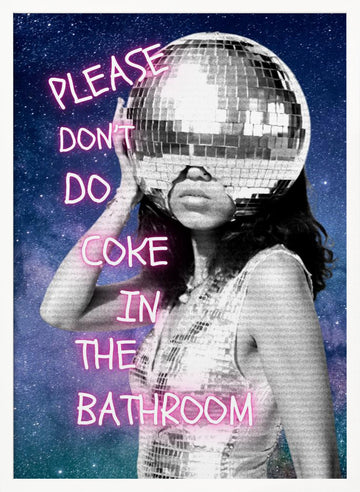 Mirror Head Party Scene | Poster - White Frame Interior