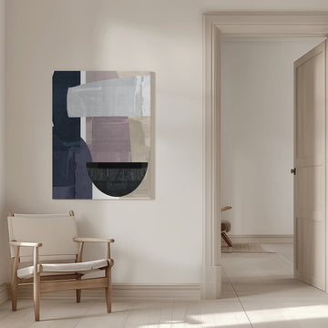 Modern Muted Geometry | Canvas - Room Interior 1