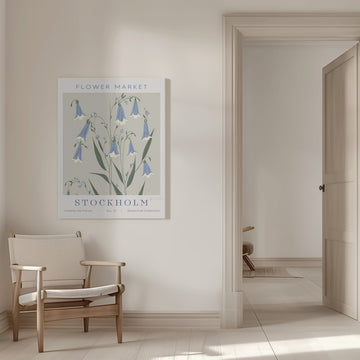 Delicate Bluebell Bloom | Canvas - Room Interior 1