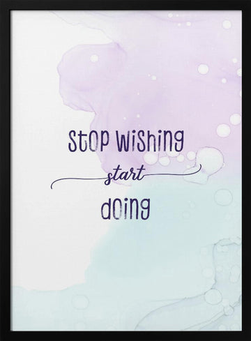 Motivational Abstract Quote | Poster - Black Metal Frame Interior