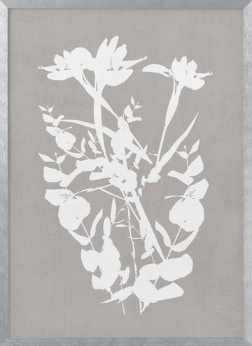 Modern Botanical Silhouettes | Poster - Silver Frame Interior