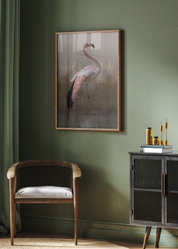 Graceful Flamingo | Poster - Room Interior 2