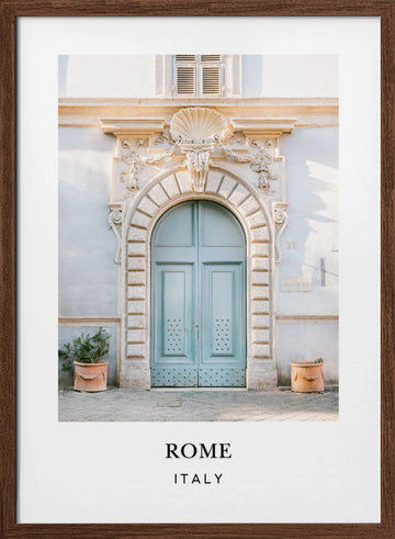 Rome Italy Travel Poster | Poster - Walnut Frame Interior