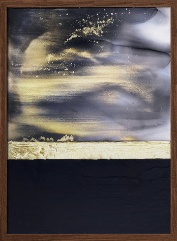 Golden Horizon | Poster - Walnut Frame Interior