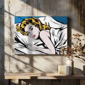 Pop Art Woman In Bed | Canvas - Room Interior 2