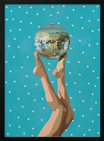 Dancing Disco Legs | Poster - Black Metal Frame Interior