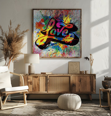 Colorful Love Splatter | Poster - Room Interior 2