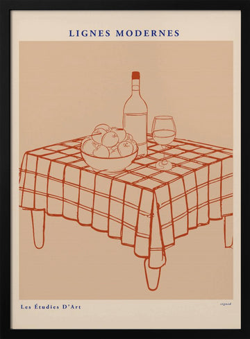 Lignesmodernesno08 | Poster - Black Metal Frame Interior