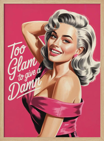 Glamorous Sassy Woman | Poster - Wood Frame Interior
