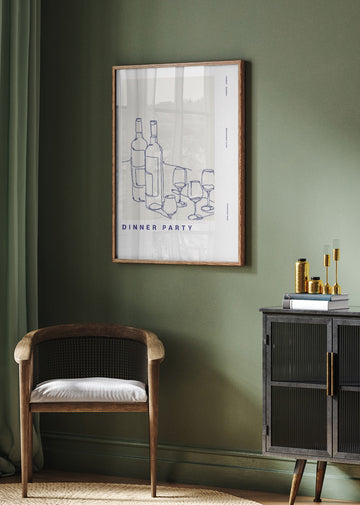 Wine Night Sketch | Poster - Room Interior 2