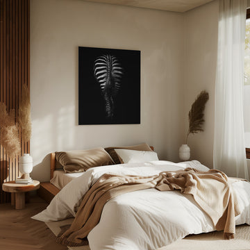 Dark Zebra Stripes | Canvas - Room Interior 2
