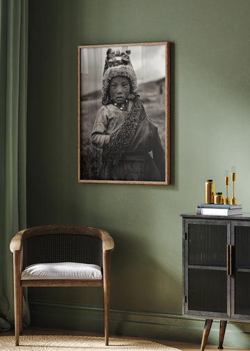 Watchful Child in Fur | Poster - Room Interior 2