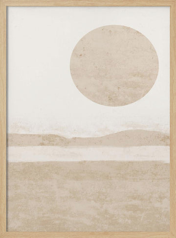 Abstract Desert Sun | Poster - Wood Frame Interior