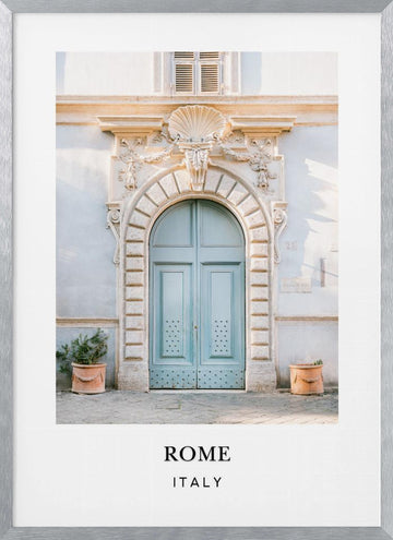 Rome Italy Travel Poster | Poster - Silver Frame Interior