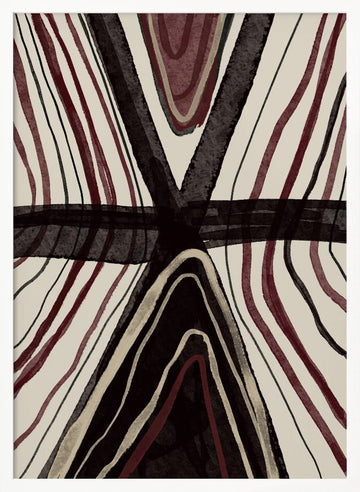 Intersecting Organic Forms | Poster - White Frame Interior