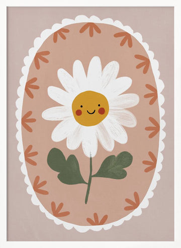 Happyflowerno02 | Poster - White Frame Interior
