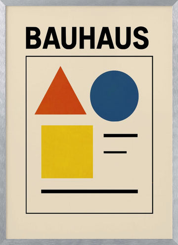 Bauhaus Geometric Shapes | Poster - Silver Frame Interior