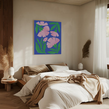 Pink Floral Cutouts | Canvas - Room Interior 2