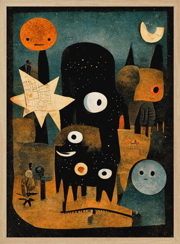 Celestial Creatures | Poster - Wood Frame Interior